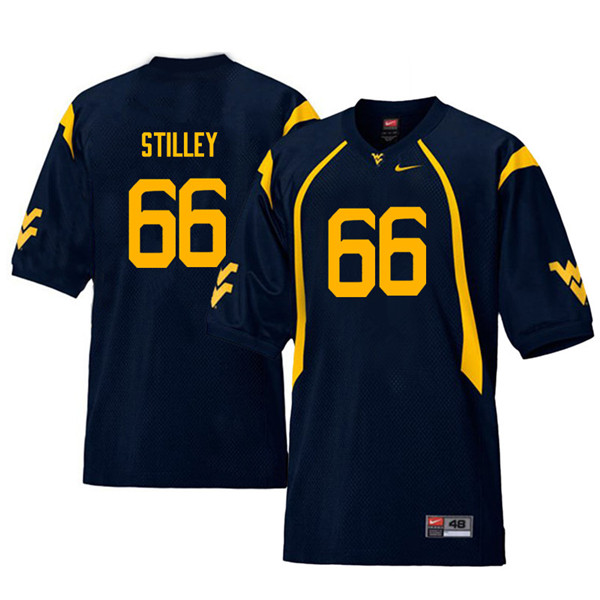Men #66 Adam Stilley West Virginia Mountaineers Throwback College Football Jerseys Sale-Navy